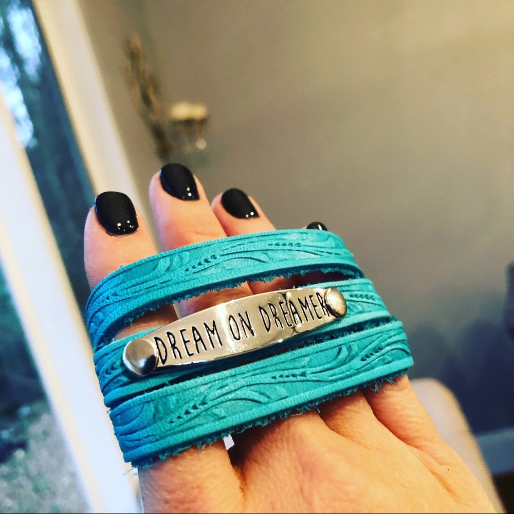 Tolled leather wrap bracelet- NEW!